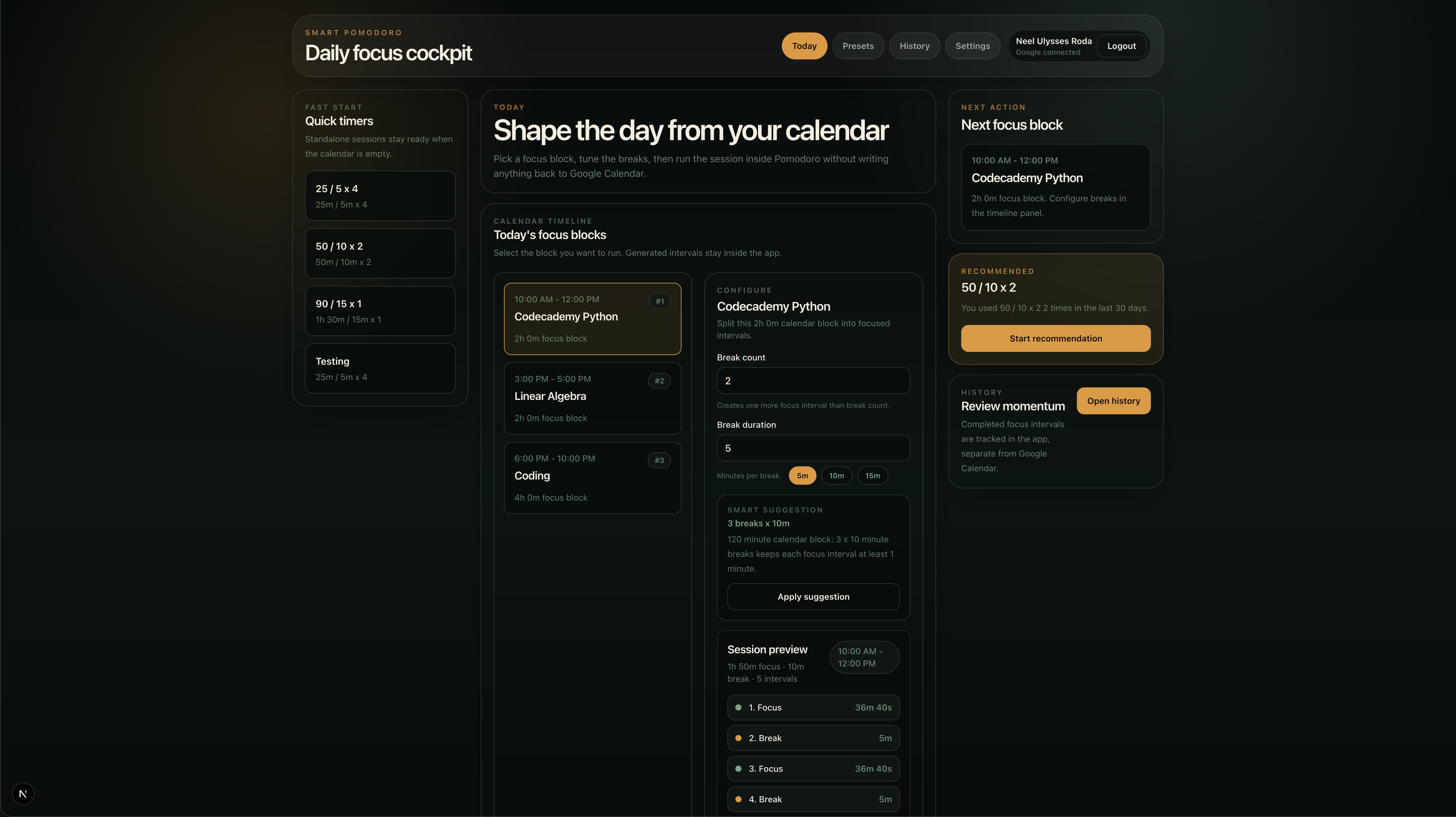 Smart Pomodoro screenshot 2
